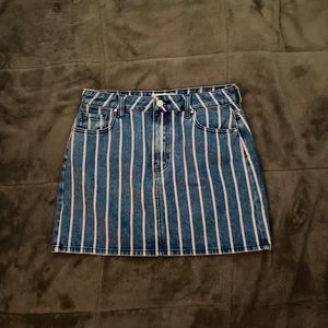 PacSun striped jean skirt